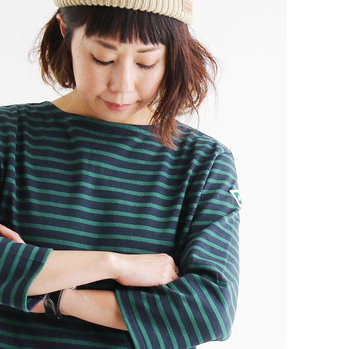 バスクシャツ 七分袖 7分袖 ボーダー カットソー レディース 日本製