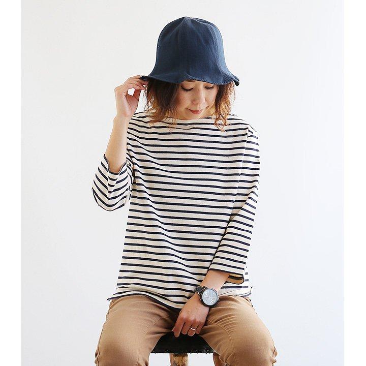 バスクシャツ 七分袖 7分袖 ボーダー カットソー レディース 日本製