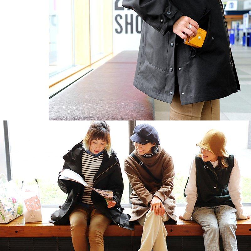 PATY コート ミドル丈 トラベル 取り外し可能 マスク付き 鞄要らず の