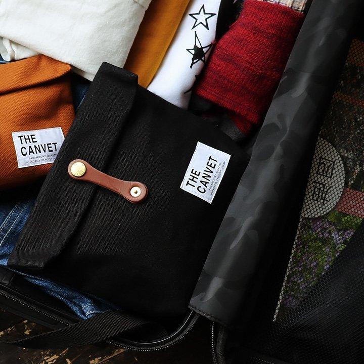 ポーチ Mサイズ パラフィン加工 8号キャンバス 栃木レザー ヌメ革 メンズ パティ THE CANVET ザ・キャンベット (メール便25) | PATY | 06