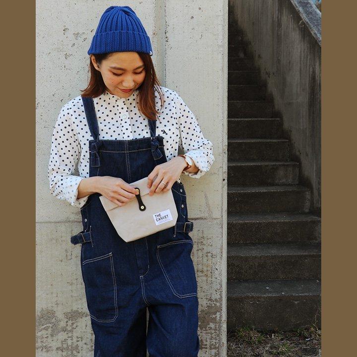 ポーチ Mサイズ パラフィン加工 8号キャンバス 栃木レザー ヌメ革 メンズ パティ THE CANVET ザ・キャンベット (メール便25) | PATY | 10