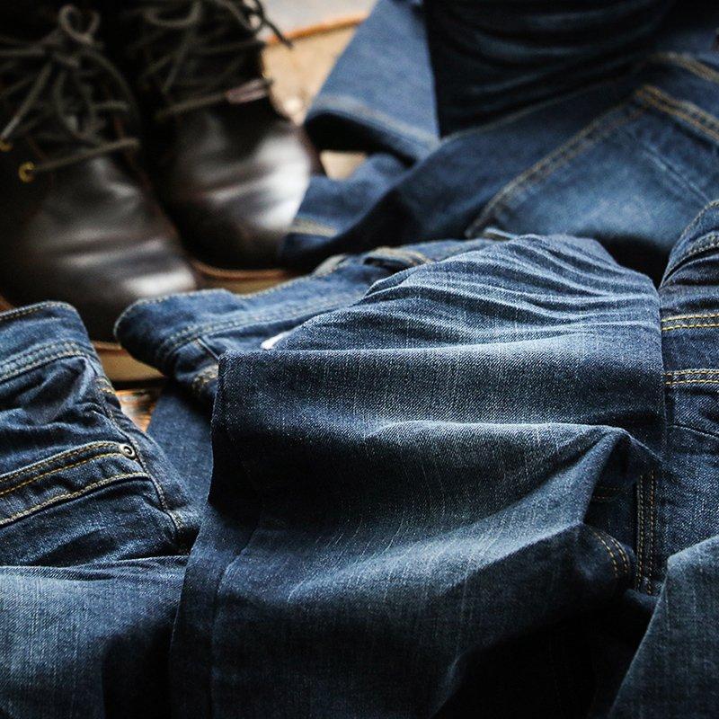 デニム パンツ レディース メンズ ストレッチ ユーズド ウォッシュ 加工 スリム 柔らか テーパード ストレッチジーンズ アメカジ パティ ALISTAIR アリステア | ALISTAIR | 13