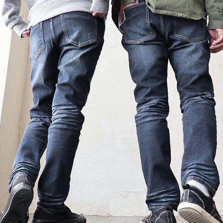デニム パンツ レディース メンズ ストレッチ ユーズド ウォッシュ 加工 スリム 柔らか テーパード ストレッチジーンズ アメカジ パティ ALISTAIR アリステア | ALISTAIR | 15