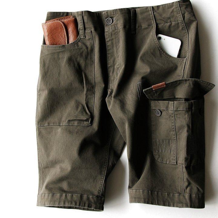 PATY ひざ丈で細見え ミドル丈 パンツ ハーフパンツ レディース 