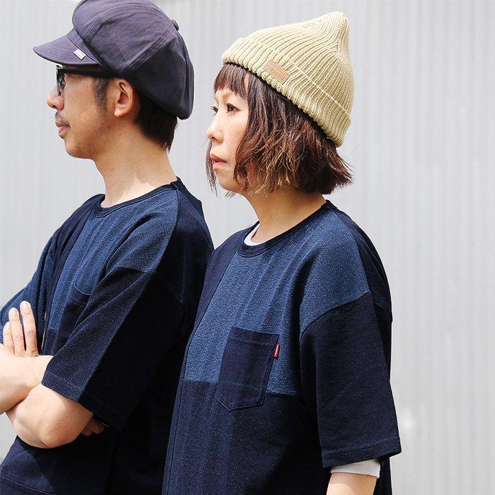 PATY Tシャツ ティーシャツ 半袖 胸ポケット 『異素材 パッチワーク
