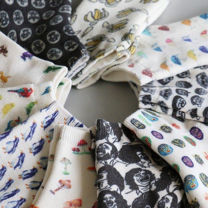 gym master ジムマスター ソックス 靴下 くつ下 メンズ 裏パイル 肉厚 総柄 プリント ハッピーペイント アンクル丈 (メール便12) | PATY | 24