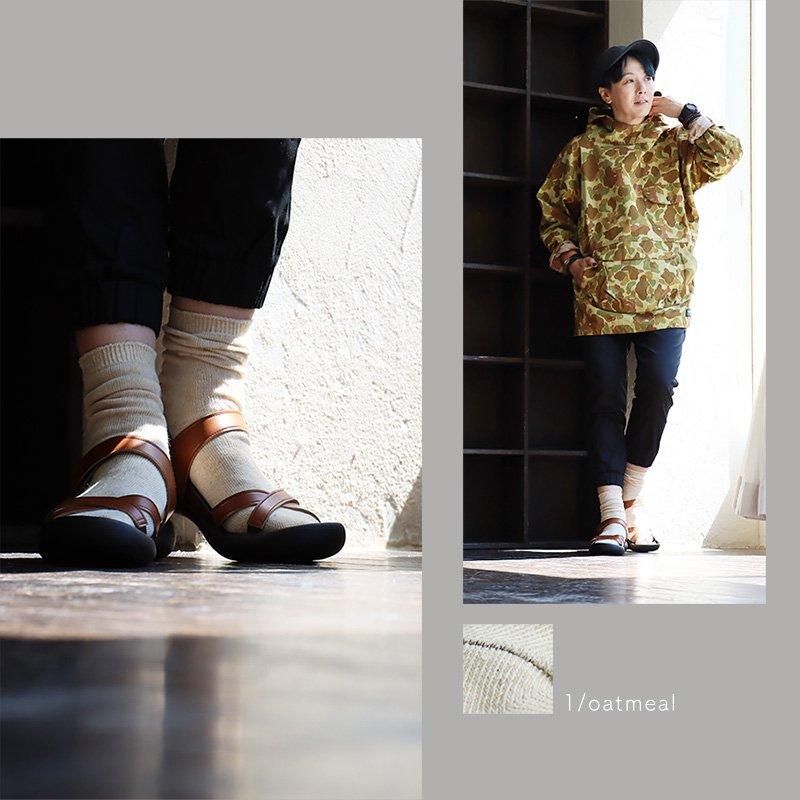 SMALL STONE SOCKS スモールストーンソックス 靴下 ソックス レディース 日本製 ミドル丈柔らか 綿 麻 22cm-25cm リネンカラーソックス パティ (メール便12) | PATY | 18