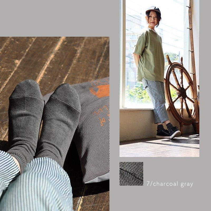 SMALL STONE SOCKS スモールストーンソックス 靴下 ソックス レディース 日本製 ミドル丈柔らか 綿 麻 22cm-25cm リネンカラーソックス パティ (メール便12) | PATY | 12