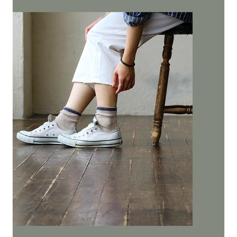 SMALL STONE SOCKS スモールストーンソックス 靴下 リブ編み ソックス 配色切り替え ムラ感 スラブ メンズ レディース パティ (メール便12) | PATY | 09