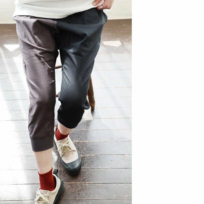 麻 パンツ クロップド メンズ レディース 夏 綿麻 伸びる ストレッチ スリム 軽い ウエストゴム 裾リブ パティ Spants スパンツ | PATY | 12