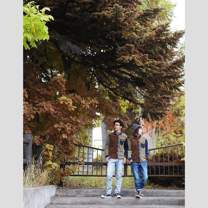 シャツ 長袖 ストレッチ コーデュロイ クレイジーパターン レディース メンズ 暖かい 伸びる 配色切替 星 刺繍 KRIFF MAYER × PATY | PATY | 03