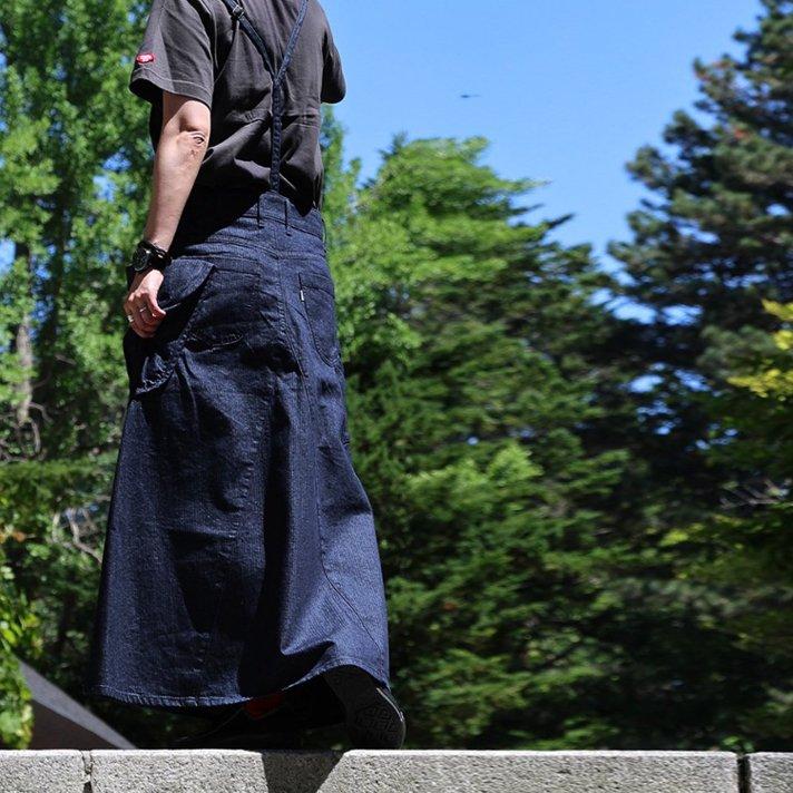 デニム サロペット マキシ レディース 軽い 柔らかい 大きいポケット ロング 裾上げ無料 かっこいい 大人 パティ BLUETO ブルート | PATY | 08