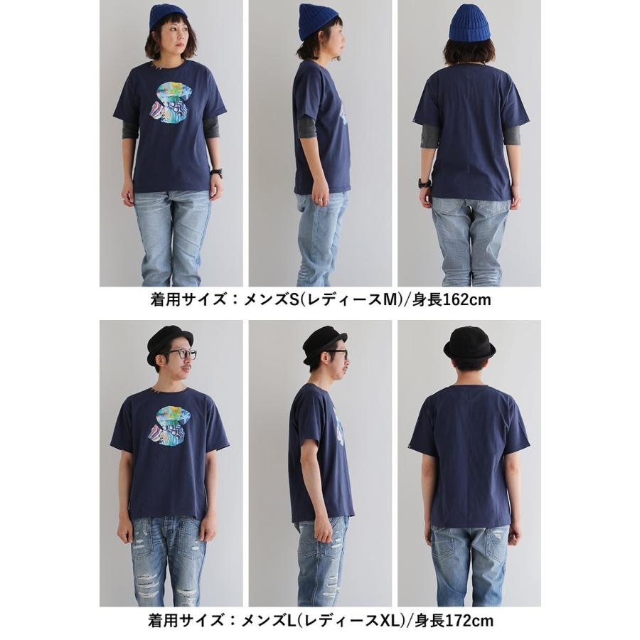 Tシャツ ティーシャツ 半袖 クルーネック 『ES 星 スター プリント』 米綿 天竺 綿100％ メンズ レディース  BLUETO｜paty｜16