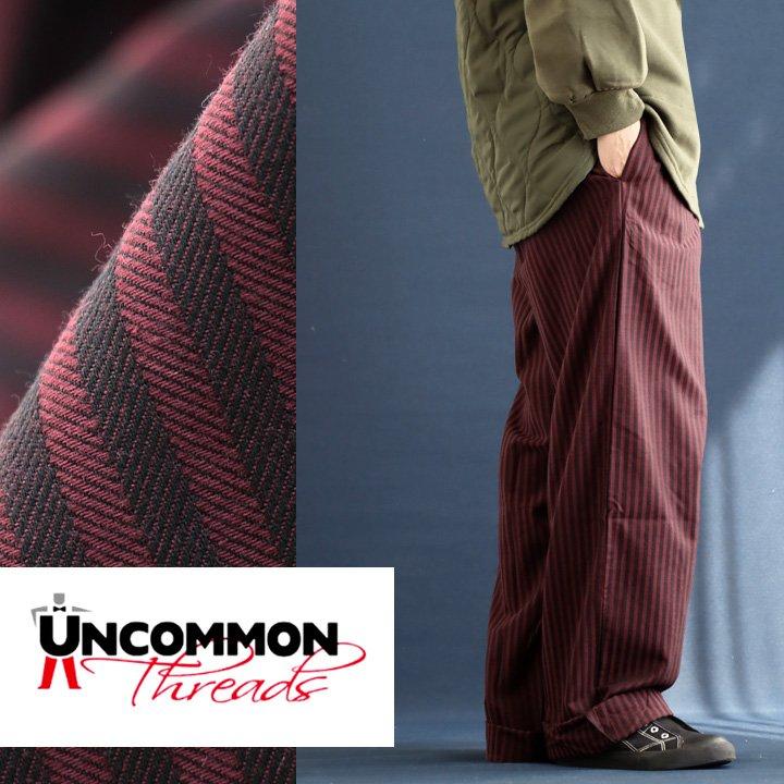 UNCOMMON THREADS（アンコモンスレッズ） イージーパンツ メンズ レディース パンツ シェフパンツ ワーク ストライプ ウエスト ...