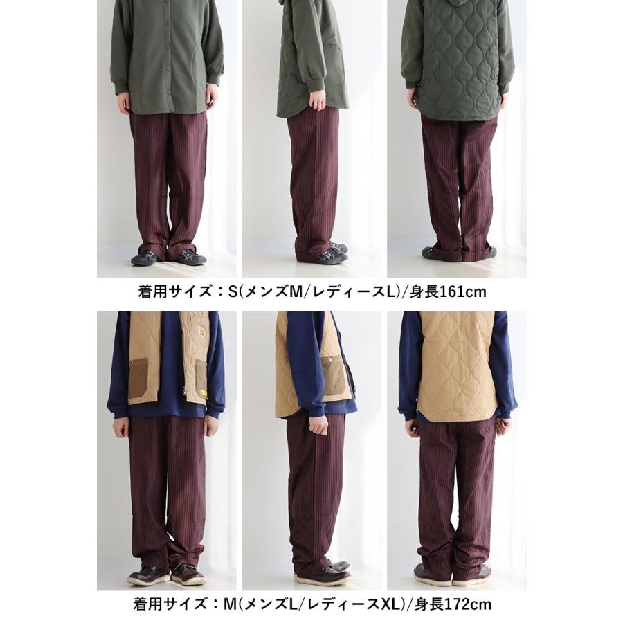 イージーパンツ メンズ レディース パンツ シェフパンツ ワーク ストライプ ウエストゴム ツイル 大きいサイズ UNCOMMON THREADS アンコモンスレッズ