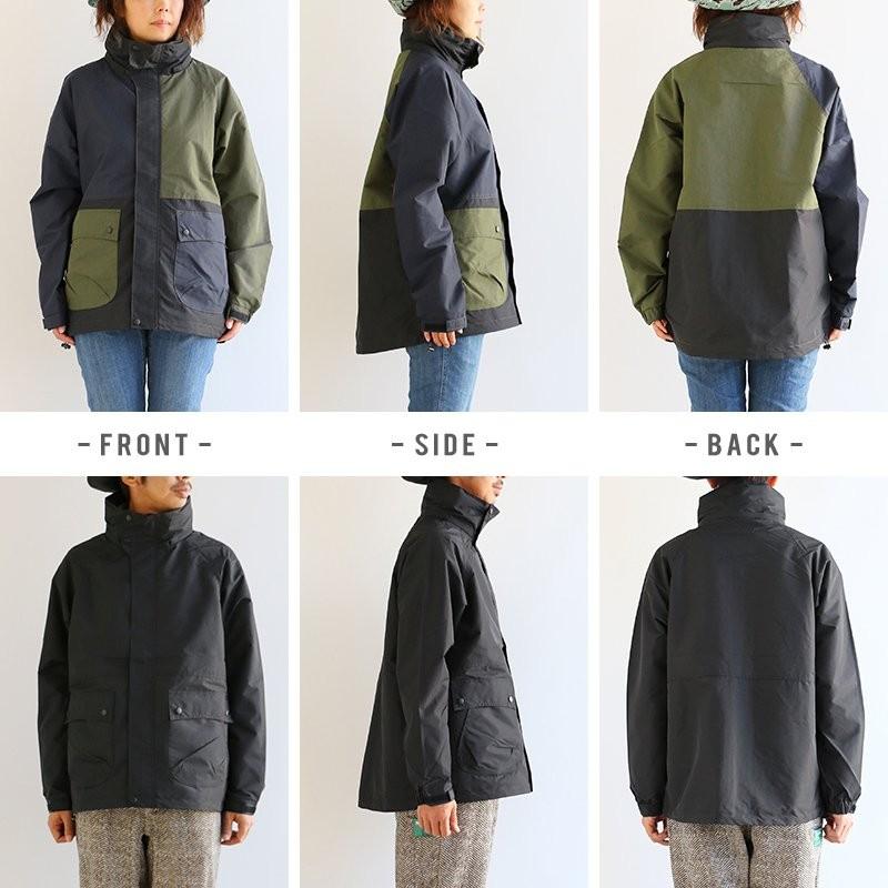 PATY マウンテンパーカー スタンドネック フード収納 長袖 撥水 防炎性