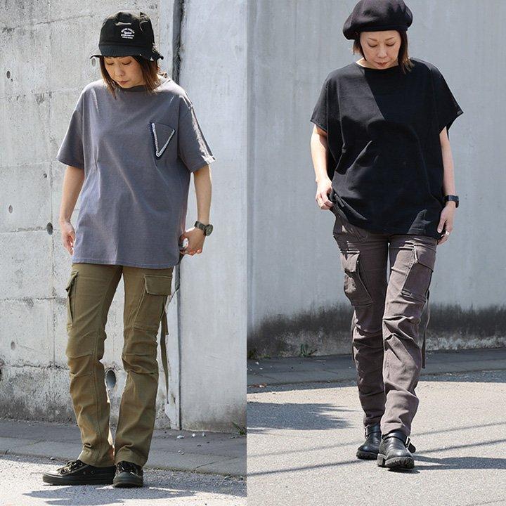 カーゴ パンツ レディース カッコイイ 脚長 スリムフィット ストレート ストレッチ フレアシルエット 変形 M-51 パティ OAR’S オールズ | PATY | 16