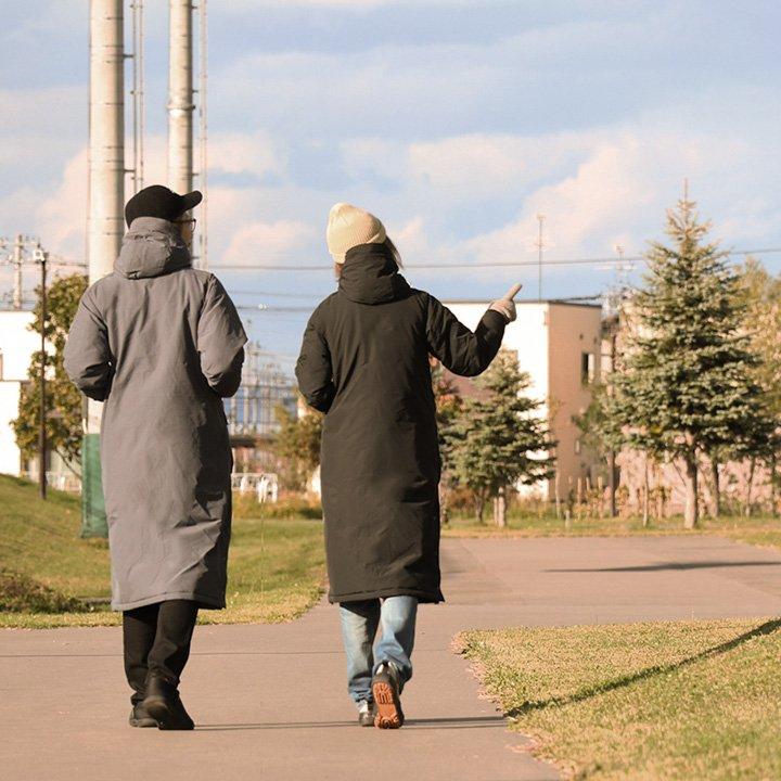 PATY ベンチコート メンズ レディース 裏ボア Wジップ 袖リブ