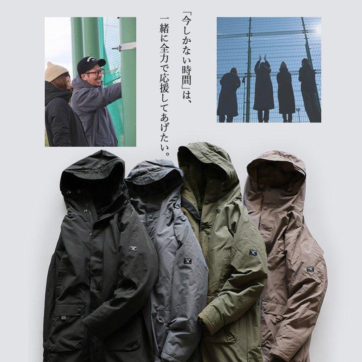 PATY ベンチコート メンズ レディース 裏ボア Wジップ 袖リブ 軽量 撥