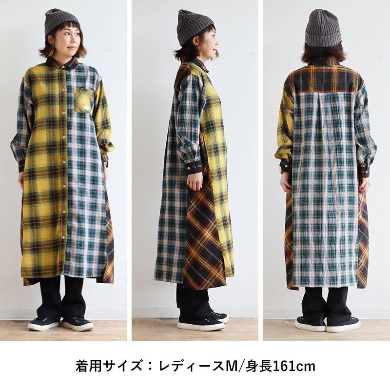KRIFF MAYER PATY KRIFF MAYER クリフメイヤー ワンピース レディース シャツ 長袖 ロング シャツワンピ フランネル ネルシャツ クリフメイヤー パティー | PATY | 18