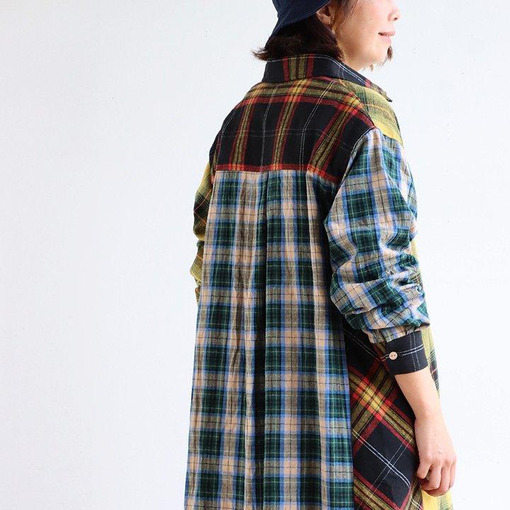 KRIFF MAYER PATY KRIFF MAYER クリフメイヤー ワンピース レディース シャツ 長袖 ロング シャツワンピ フランネル ネルシャツ クリフメイヤー パティー | PATY | 07