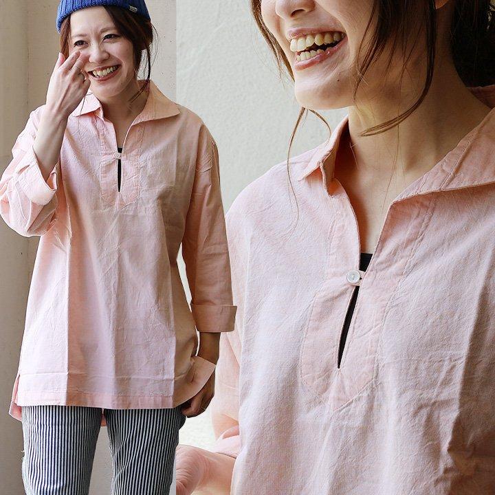 PATY シャツ プルオーバー 七分袖 7分袖 カプリシャツ スキッパー