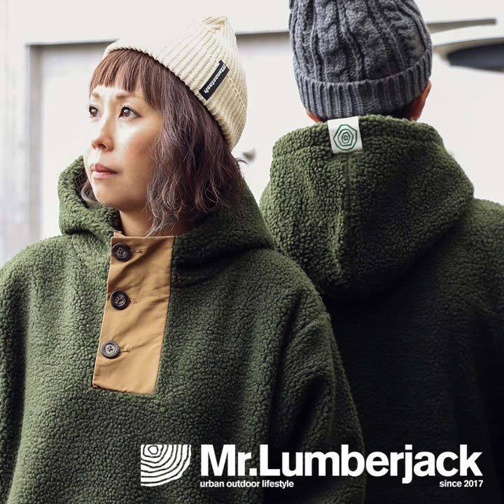 PATY パーカー アノラック ベア ボア フリース 配色 ヘンリー