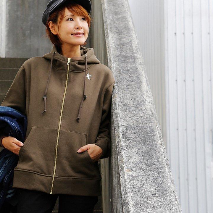 セージ パーカー メンズ レディース Sail Paty 通販 Paypayモール ジップアップ ハイネック 配色 ツバメ 刺繍