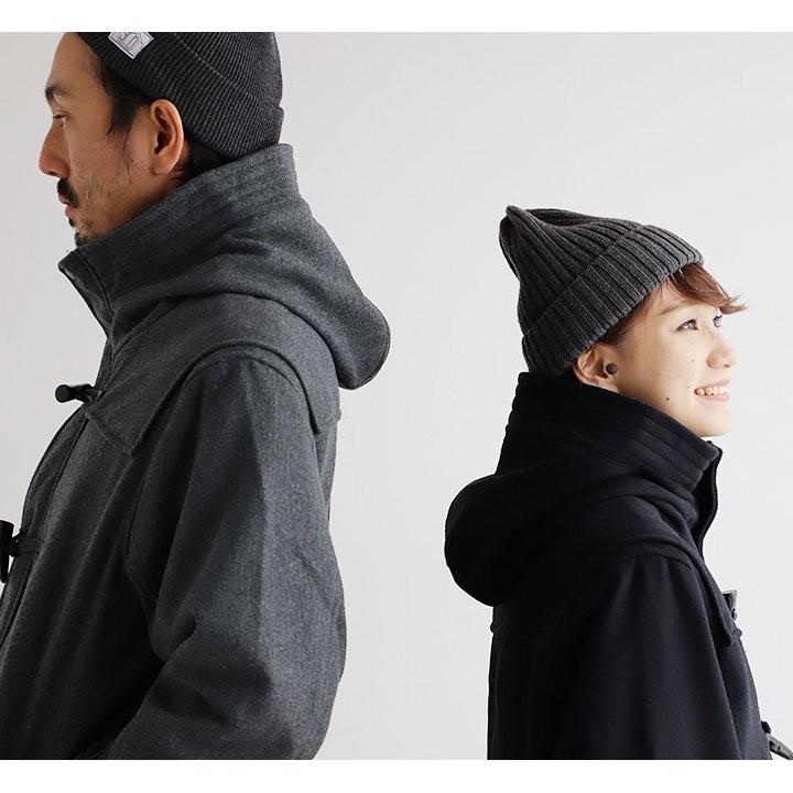 PATY ダッフルコート ハーフ丈 ミディアム丈 長袖 メルトン シンプル