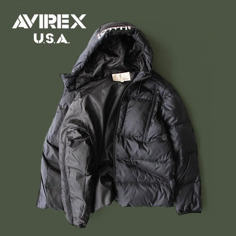 AVIREX（アヴィレックス） ダウンジャケット スリーブジップ ロゴ