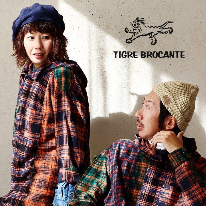 TIGRE BROCANTE（ティグルブロカンテ） シャツ フードシャツ ミックス 