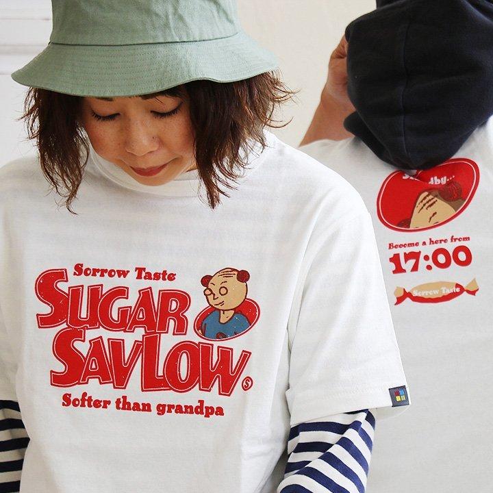 トップス Tシャツ ティーシャツ 半袖 クルーネック SUGAR SAVLOW おじさん 前後 プリント メンズ レディース TOneontoNE｜paty｜10