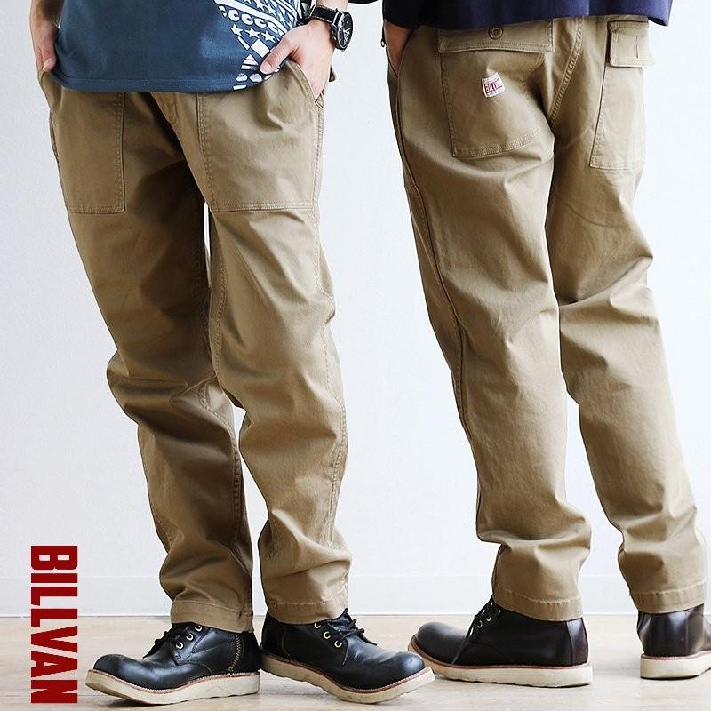 Billvan ベイカーパンツ テーパード ストレッチ ジャーマンクロス コットン 家庭洗濯 カジュアル スタンダード メンズ レディース Paty 通販 Paypayモール