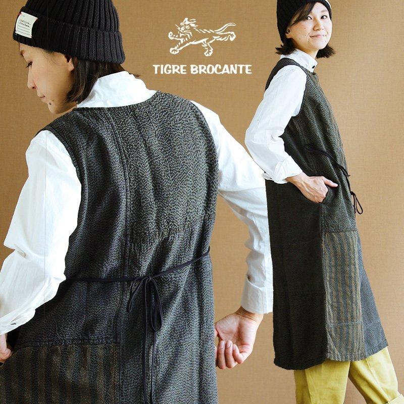 ワンピース ノースリーブ ノースリー ボートネック 手縫い 差し子 カンタ シルク 国産 日本製 レディース Tigre Brocante Paty 通販 Paypayモール