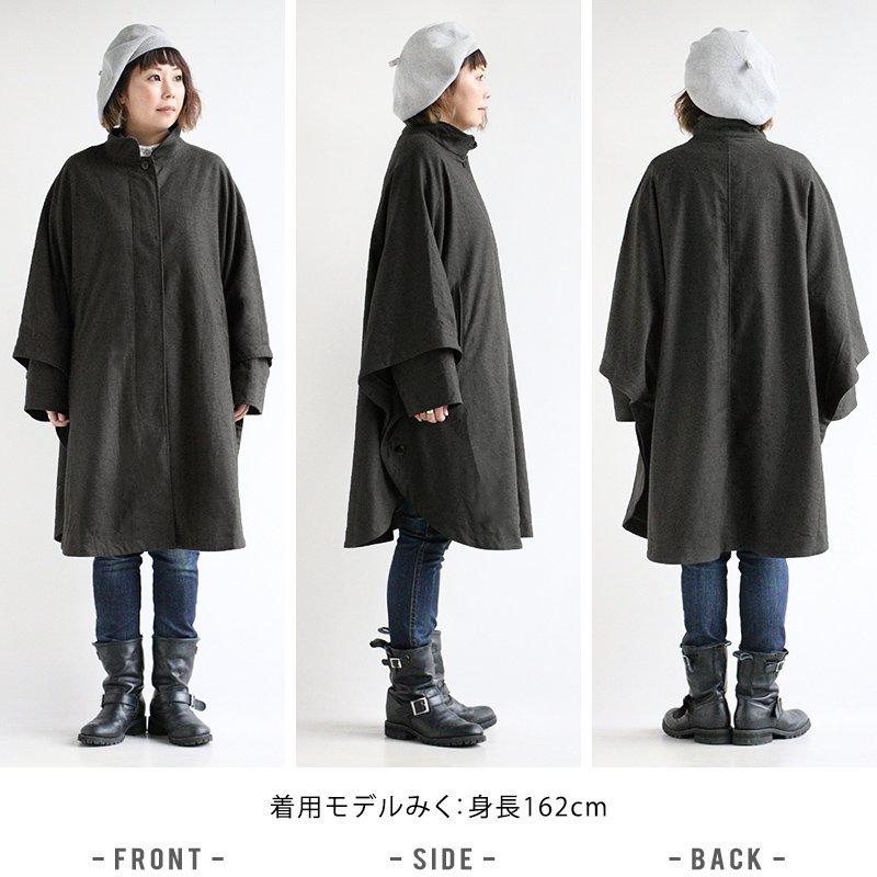 Kelen コート ケープコート ポンチョ 長袖 ワイドシルエット スタンド