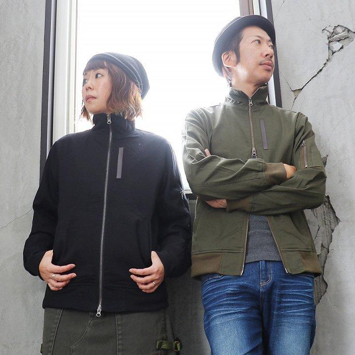 ALISTAIR ジャケット ダブルジップ 内リブ ハイネック MA-1風 スリム