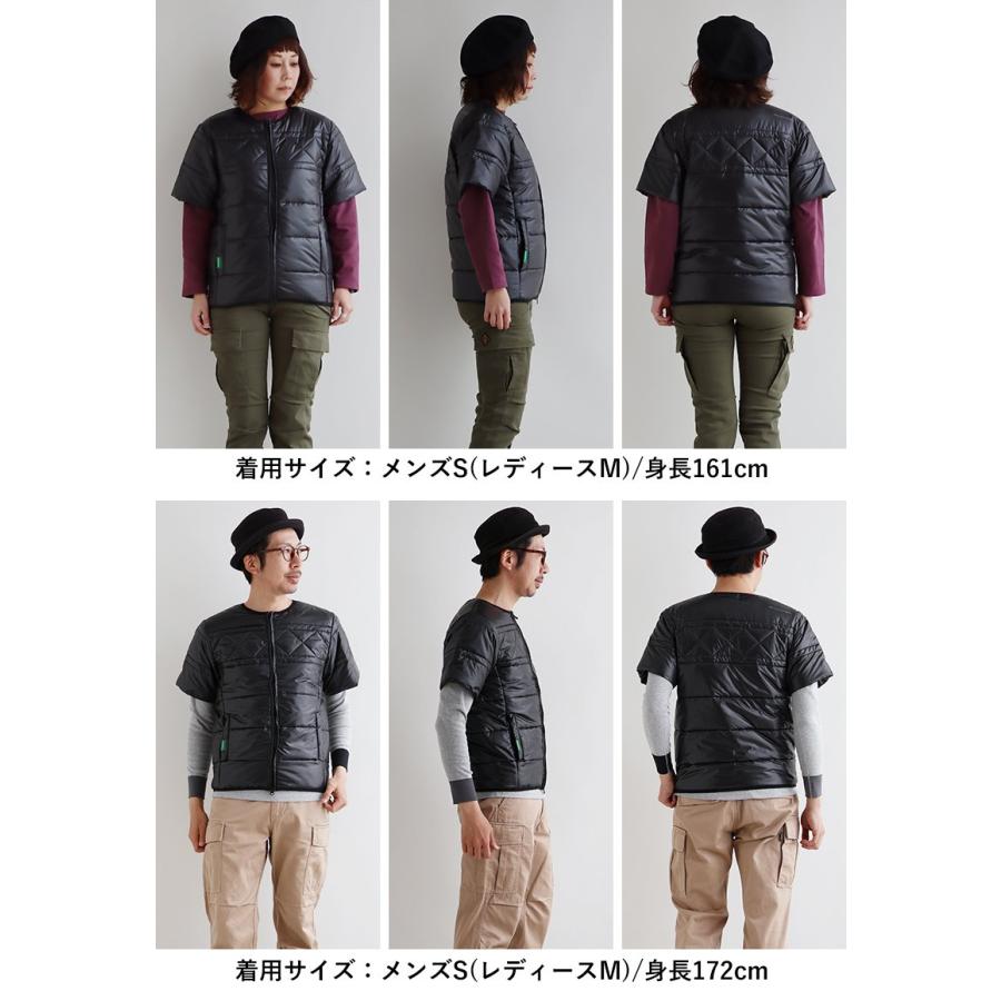 PATY シンサレート ダウン ジャケット 半袖 メンズ レディース 中綿