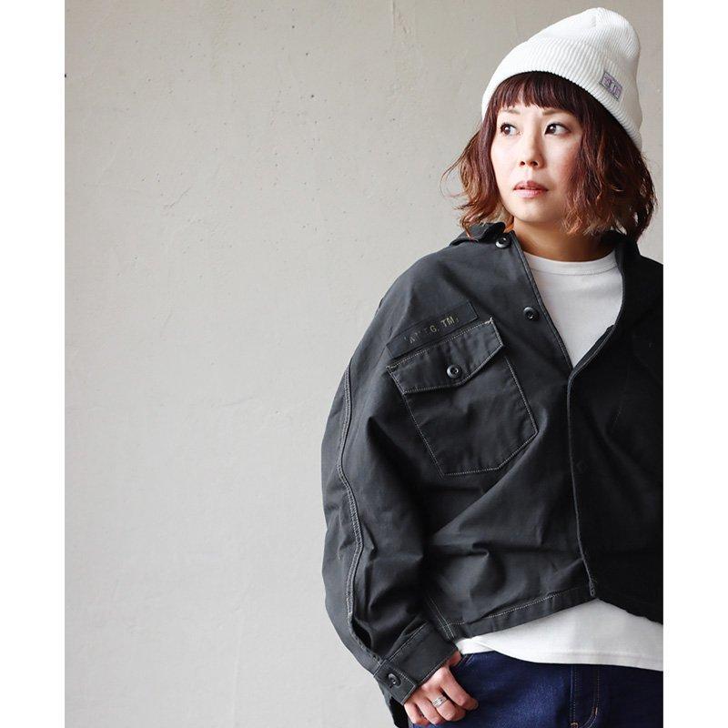 PATY ジャケット シャツ型 長袖 ドルマン コクーンシルエット オーバー