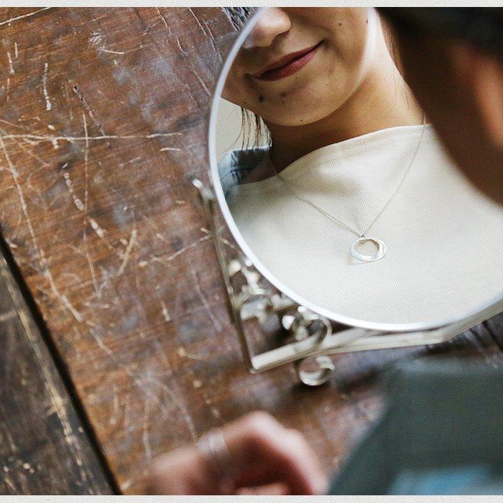 ネックレス 月 モチーフ 真鍮 ニッケル シンプル 重ね付け チェーン 日本製 国産 プレゼント 贈り物 レディース パティ (メール便25) | PATY | 05