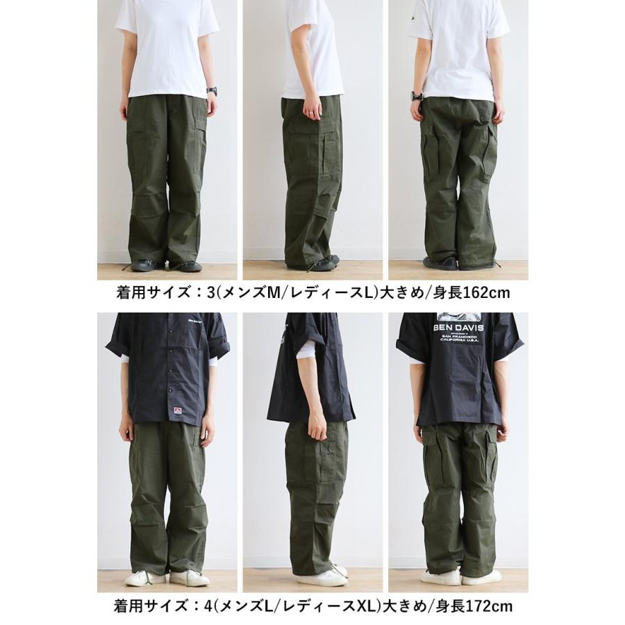 PATY パンツ ワイド カーゴ イージー M65 膝 タック カーゴ ポケット