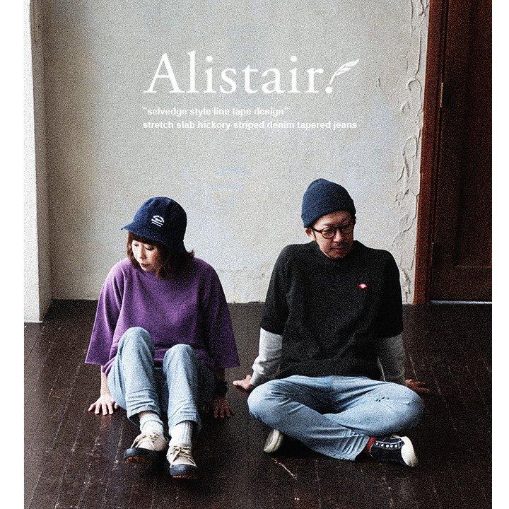 ALISTAIR ヒッコリー デニムパンツ ストライプ ユニセックス ALISTAIR ヒッコリー デニムパンツ ストライプ ユニセックス