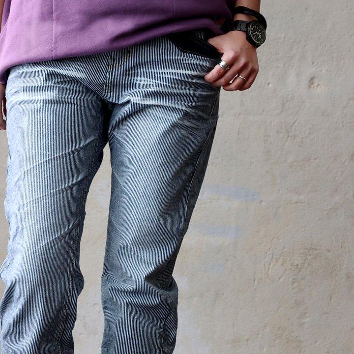 ALISTAIR ヒッコリー デニムパンツ メンズ レディース ストライプ