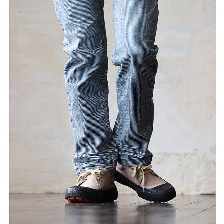 ヒッコリー デニムパンツ メンズ レディース ストライプ ストレッチ スリム ストレート ウォッシュ ポケット 内紐 アメカジ パティ BLUETO ブルート | ALISTAIR | 09