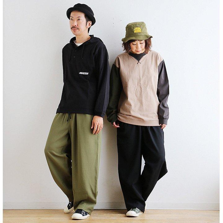 パンツ ワイド バルーン 高機能 接触冷感 涼しい テックリネン ドライタッチ ウエストゴム カジュアル メンズ レディース | PATY | 02