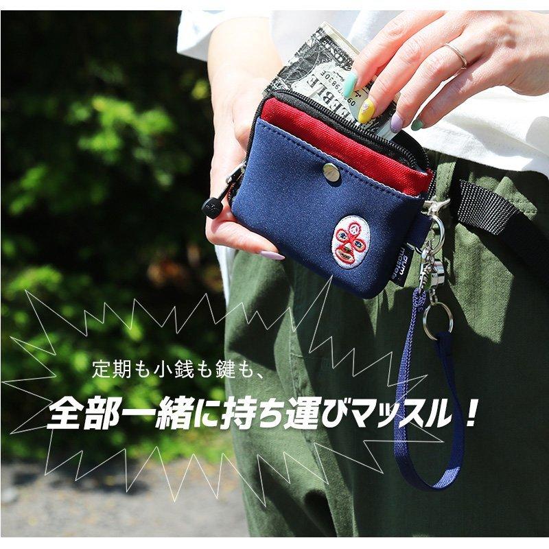 ケース キーケース コインケース 鍵 定期入れ ポーチ ハッピー 刺繍 レスラー マスクマン gym master | gym master | 01