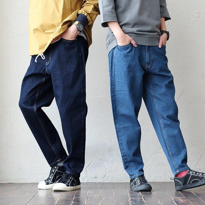 パンツ デニム ワイド テーパード 10オンス 10oz 薄手 軽い おうち時間 買い物 アウトドア メンズ レディース | PATY | 02