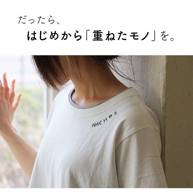 以上節約 Tシャツ レディース 半袖 重ね着風 フェイクレイヤード お尻が隠れる ワイドシルエット クルーネック 天竺 ミニワッフル 刺繍 Lime4 290円 Whitesforracialequity Org