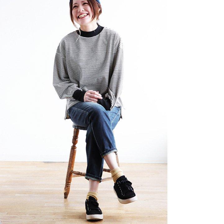 デニムパンツ デニム ワーク ペグトップ ノンスト ノンストレッチ ヒッコリー ユーズド ワンウォッシュ cafetty パティ | PATY | 14