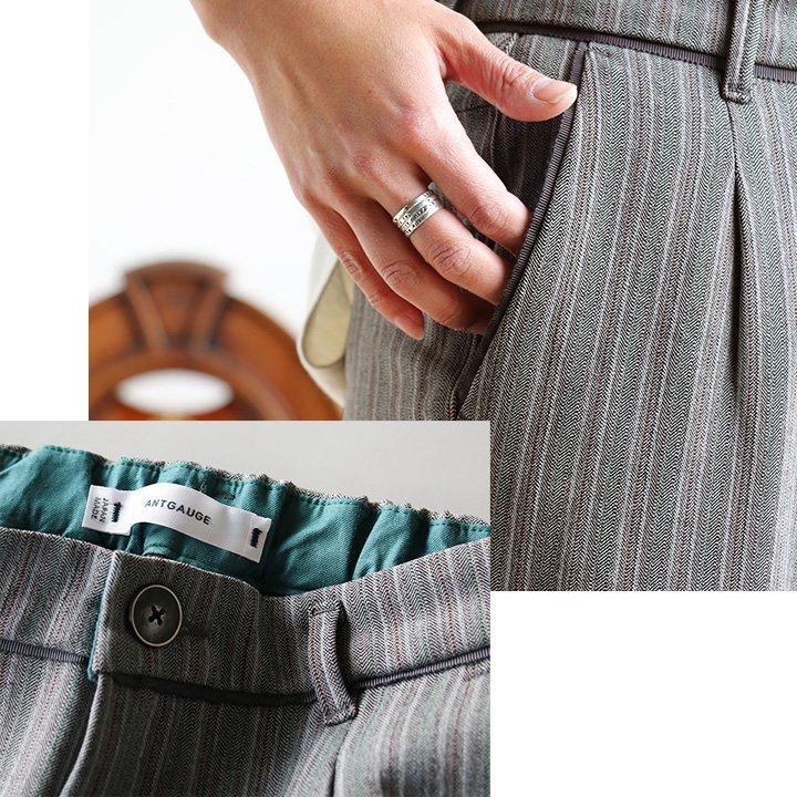 パンツ テーパード パンツ テーパードパンツ ウエスト ゴム タック入り 伸縮性 伸びる 細見え 着痩せ 裏起毛 暖かい 防寒 Antgauge | PATY | 04