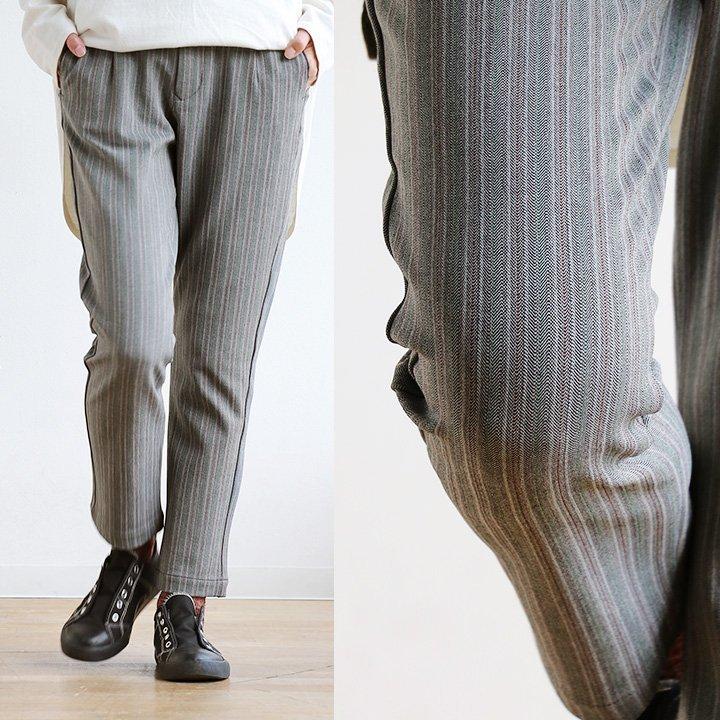 パンツ テーパード パンツ テーパードパンツ ウエスト ゴム タック入り 伸縮性 伸びる 細見え 着痩せ 裏起毛 暖かい 防寒 Antgauge | PATY | 06